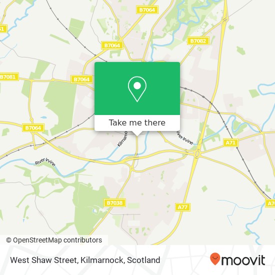 West Shaw Street, Kilmarnock map
