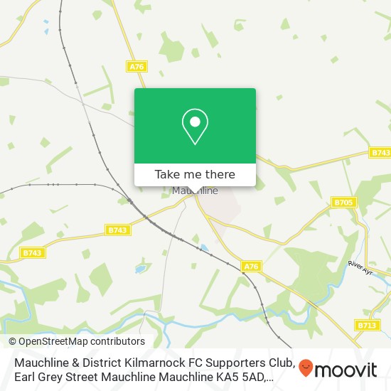 Mauchline & District Kilmarnock FC Supporters Club, Earl Grey Street Mauchline Mauchline KA5 5AD map