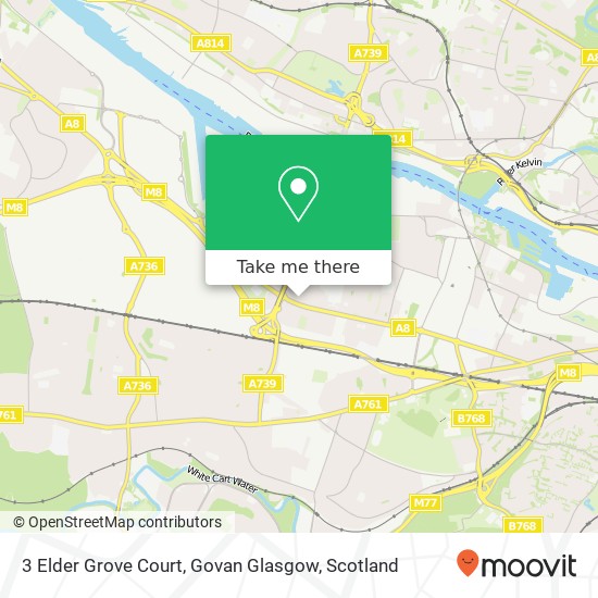 3 Elder Grove Court, Govan Glasgow map