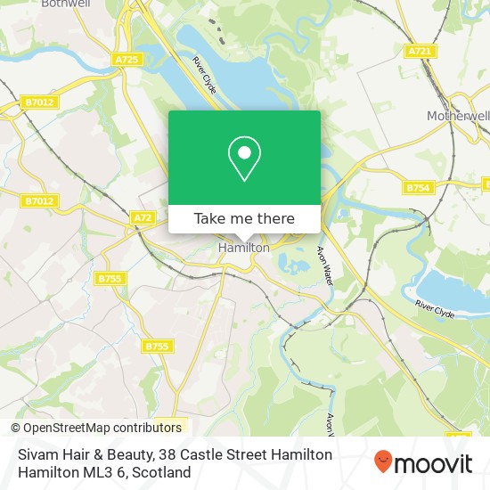 Sivam Hair & Beauty, 38 Castle Street Hamilton Hamilton ML3 6 map