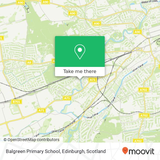 Balgreen Primary School, Edinburgh map