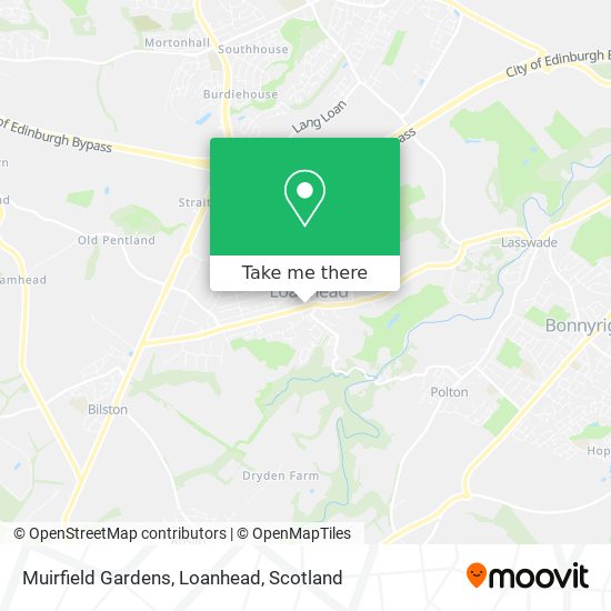 Muirfield Gardens, Loanhead map