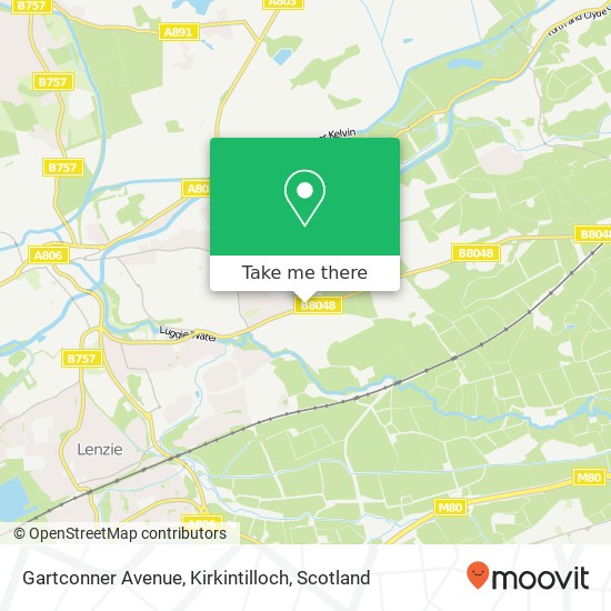 Gartconner Avenue, Kirkintilloch map