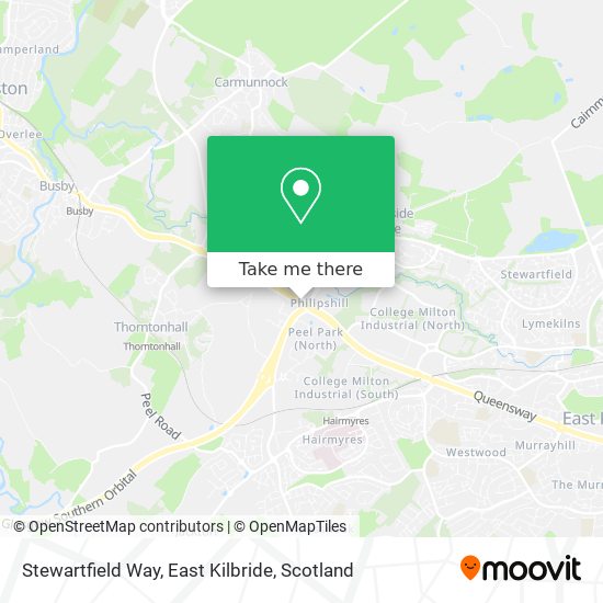 Stewartfield Way, East Kilbride map