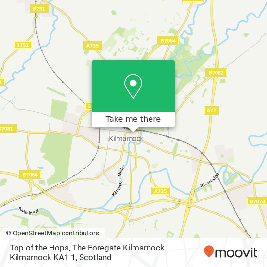 Top of the Hops, The Foregate Kilmarnock Kilmarnock KA1 1 map