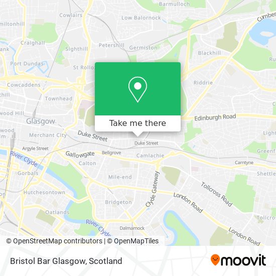 Bristol Bar Glasgow map