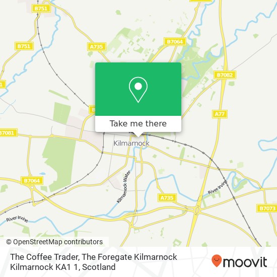 The Coffee Trader, The Foregate Kilmarnock Kilmarnock KA1 1 map