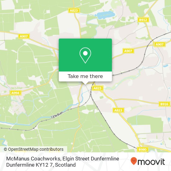 McManus Coachworks, Elgin Street Dunfermline Dunfermline KY12 7 map