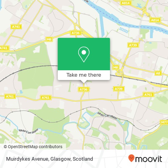 Muirdykes Avenue, Glasgow map