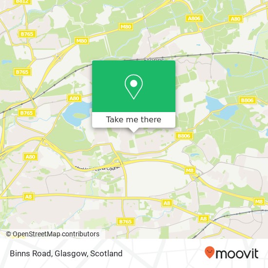 Binns Road, Glasgow map