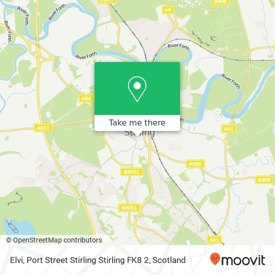 Elvi, Port Street Stirling Stirling FK8 2 map