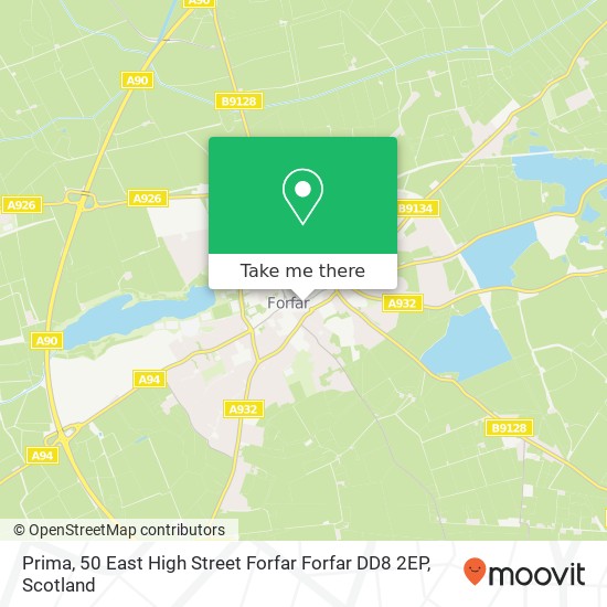 Prima, 50 East High Street Forfar Forfar DD8 2EP map