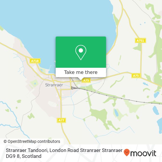 Stranraer Tandoori, London Road Stranraer Stranraer DG9 8 map