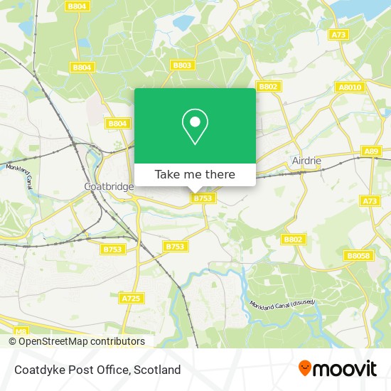 Coatdyke Post Office map