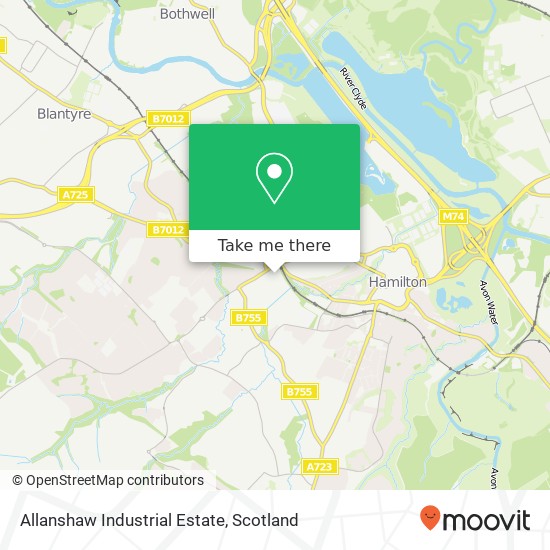 Allanshaw Industrial Estate map