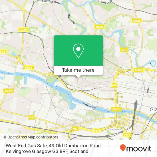 West End Gas Safe, 49 Old Dumbarton Road Kelvingrove Glasgow G3 8RF map