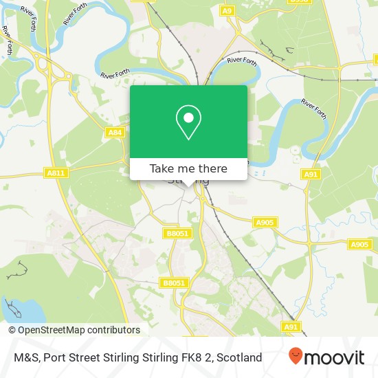 M&S, Port Street Stirling Stirling FK8 2 map