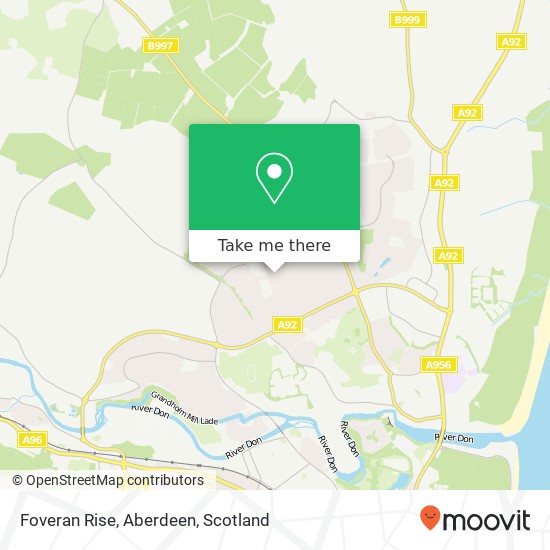 Foveran Rise, Aberdeen map