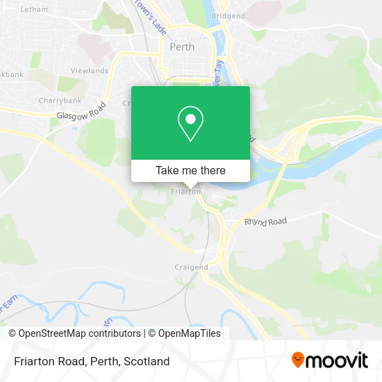 Friarton Road, Perth map
