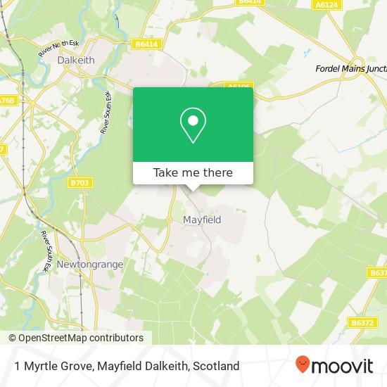 1 Myrtle Grove, Mayfield Dalkeith map