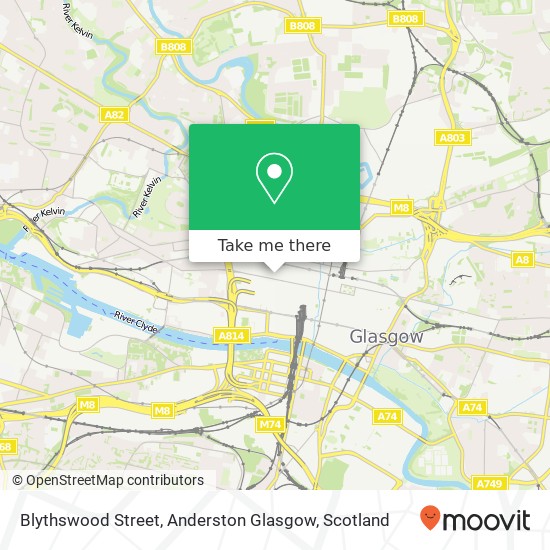 Blythswood Street, Anderston Glasgow map