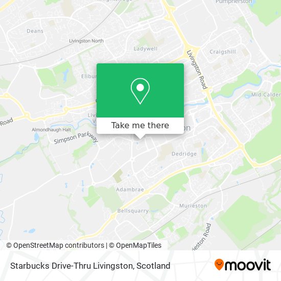 Starbucks Drive-Thru Livingston map