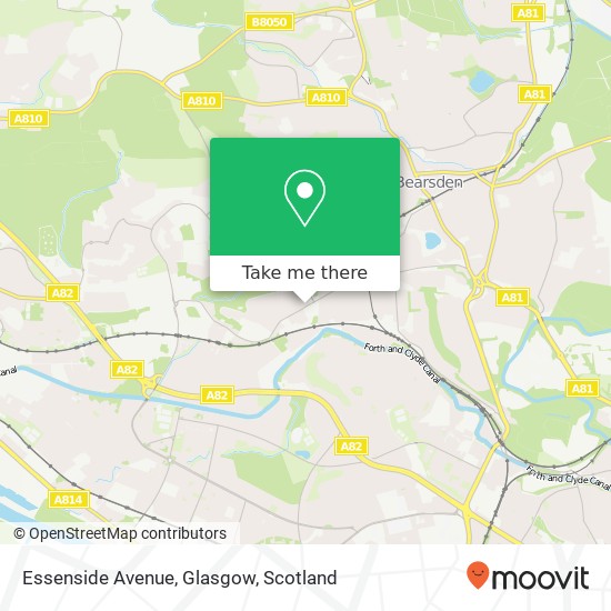 Essenside Avenue, Glasgow map