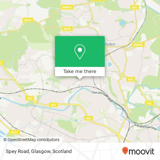 Spey Road, Glasgow map
