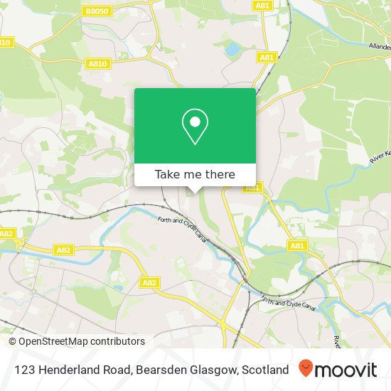 123 Henderland Road, Bearsden Glasgow map