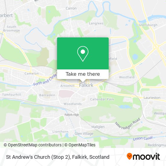 St Andrew's Church (Stop 2), Falkirk map