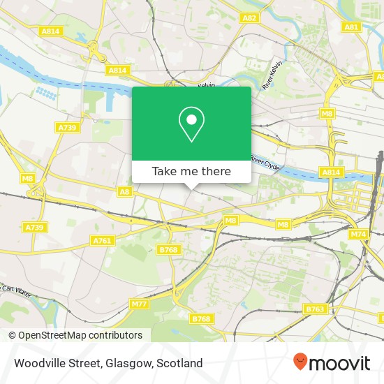 Woodville Street, Glasgow map