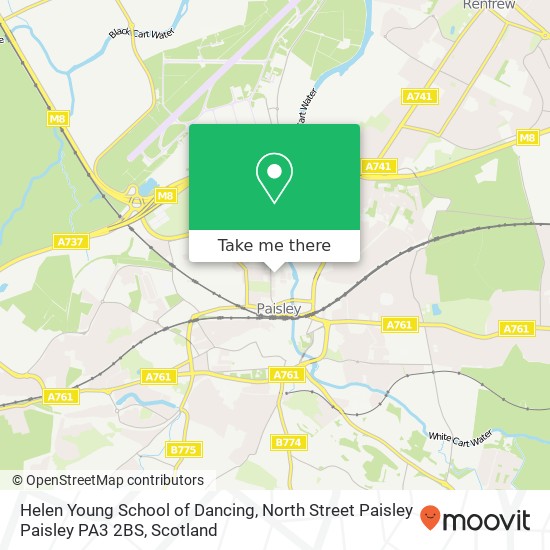 Helen Young School of Dancing, North Street Paisley Paisley PA3 2BS map