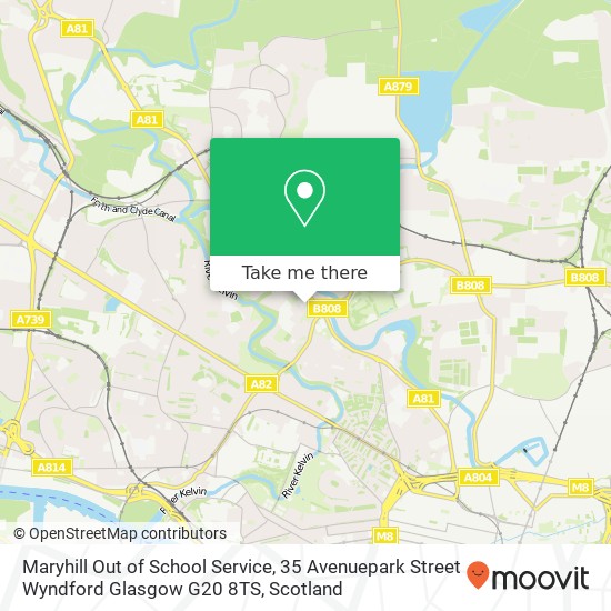 Maryhill Out of School Service, 35 Avenuepark Street Wyndford Glasgow G20 8TS map