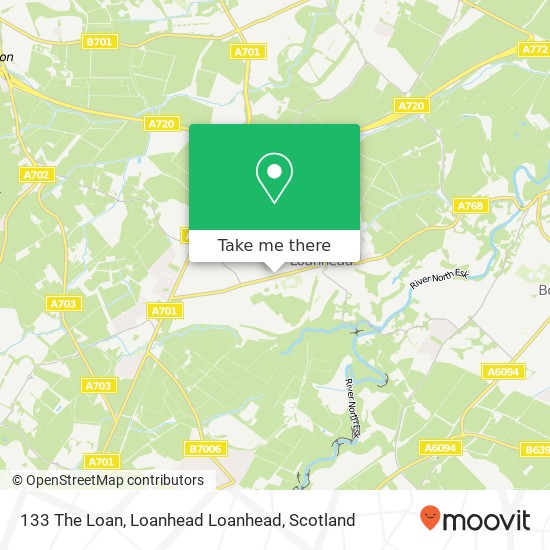 133 The Loan, Loanhead Loanhead map