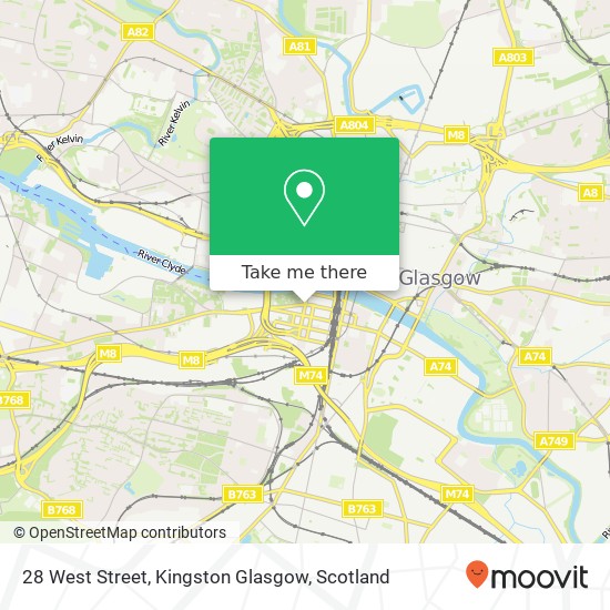 28 West Street, Kingston Glasgow map