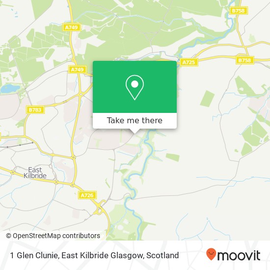 1 Glen Clunie, East Kilbride Glasgow map