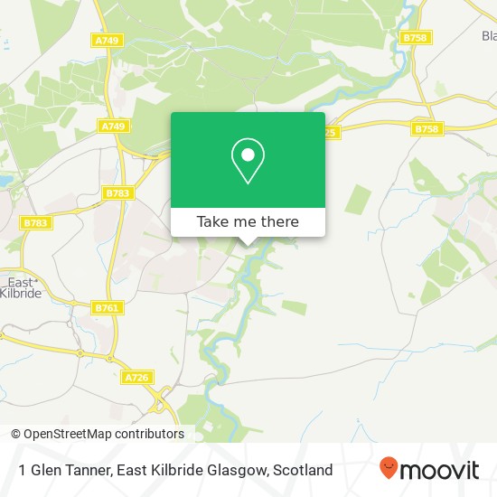1 Glen Tanner, East Kilbride Glasgow map