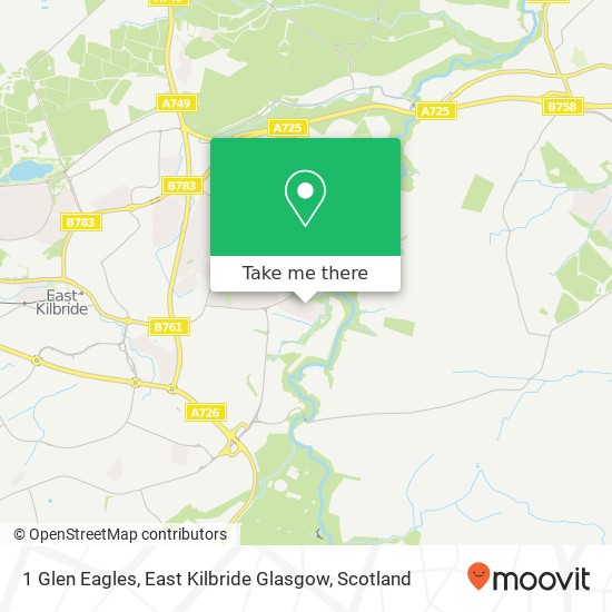 1 Glen Eagles, East Kilbride Glasgow map