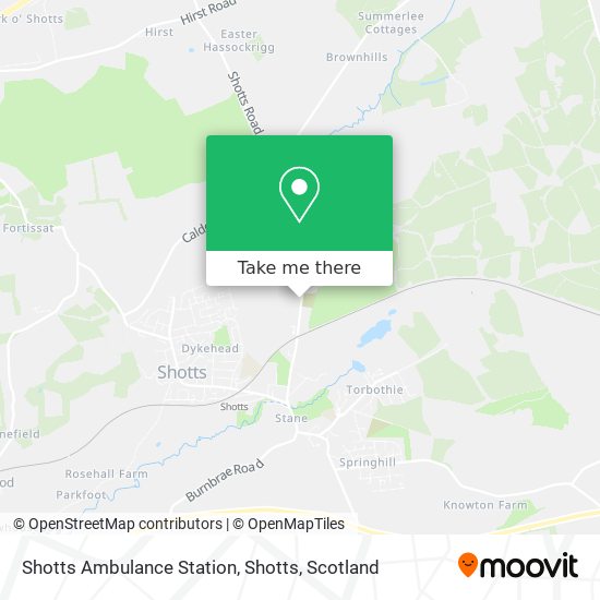 Shotts Ambulance Station, Shotts map
