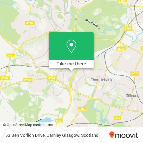 53 Ben Vorlich Drive, Darnley Glasgow map