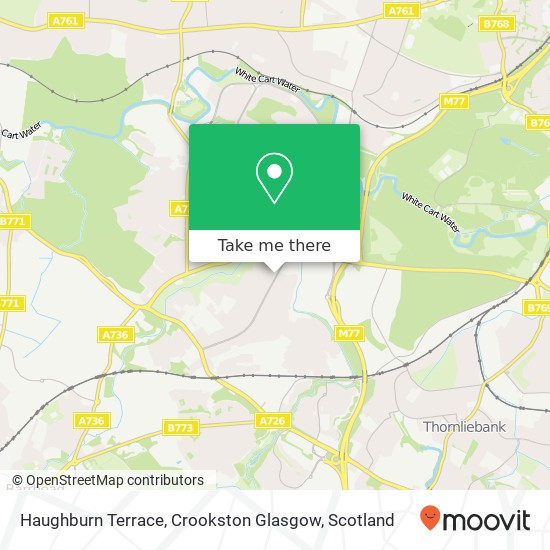 Haughburn Terrace, Crookston Glasgow map