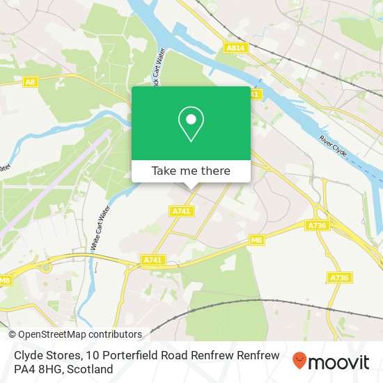 Clyde Stores, 10 Porterfield Road Renfrew Renfrew PA4 8HG map