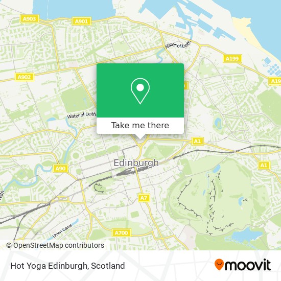 Hot Yoga Edinburgh map