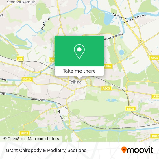 Grant Chiropody & Podiatry map