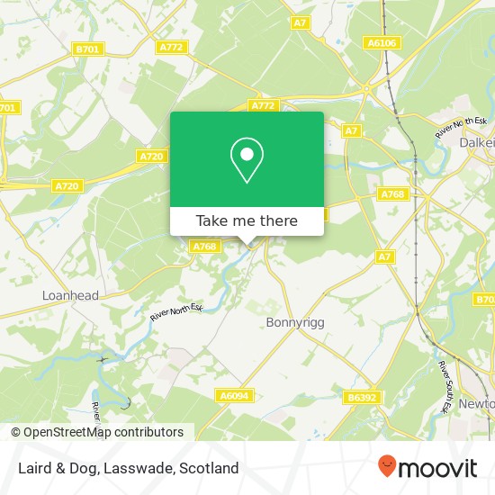 Laird & Dog, Lasswade map
