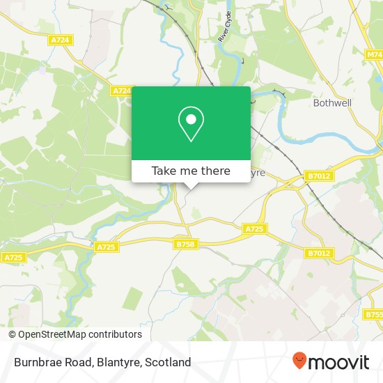Burnbrae Road, Blantyre map