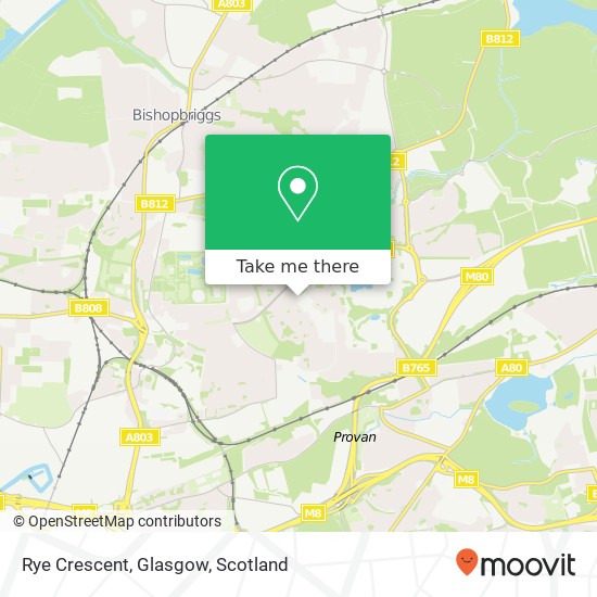 Rye Crescent, Glasgow map