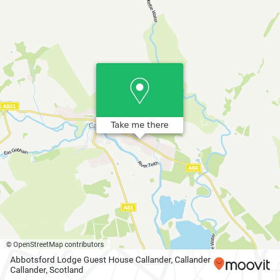 Abbotsford Lodge Guest House Callander, Callander Callander map
