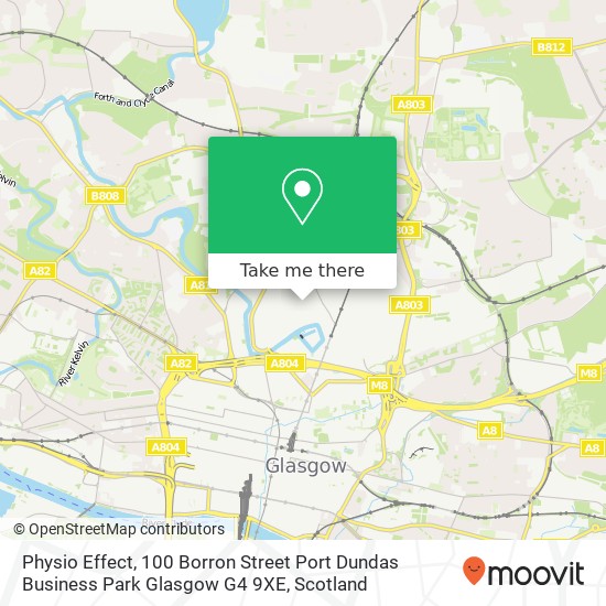 Physio Effect, 100 Borron Street Port Dundas Business Park Glasgow G4 9XE map