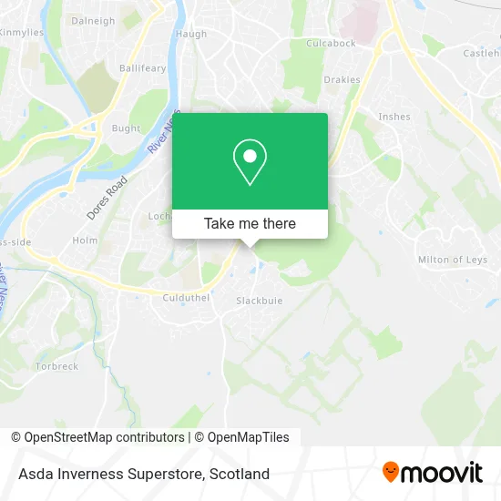How to Get to Asda Inverness Superstore by Bus or Train?